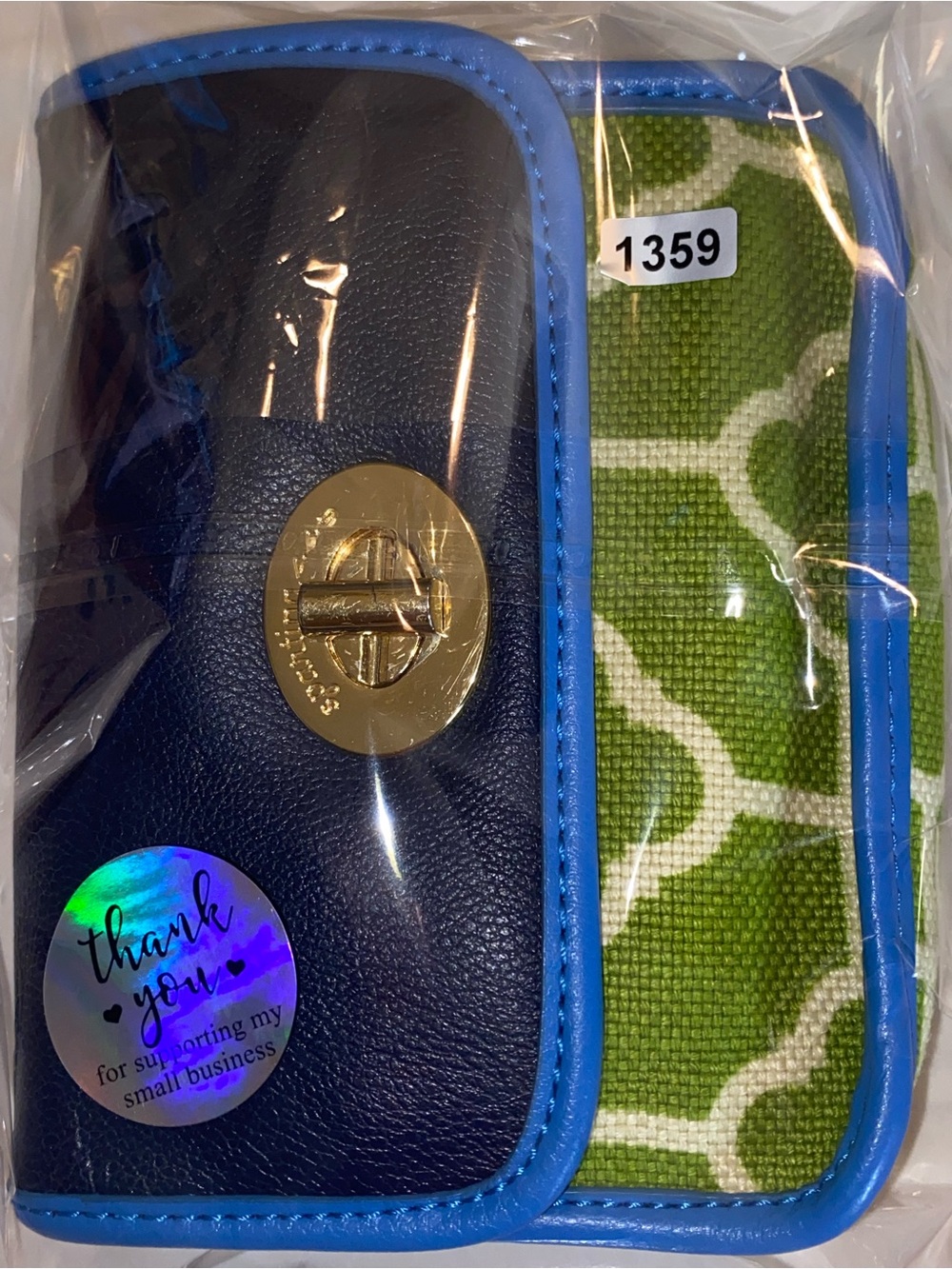 Spartina 449 Blue and Green Crossbody with Coin Pouch - Picture 14 of 14